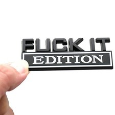 1× Metal Sticker FUCK-IT