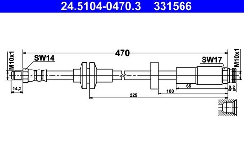 Genuine ate brake hose - ate,