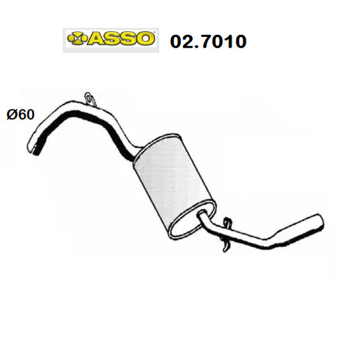 Asso rear silencer for alfa - asso,